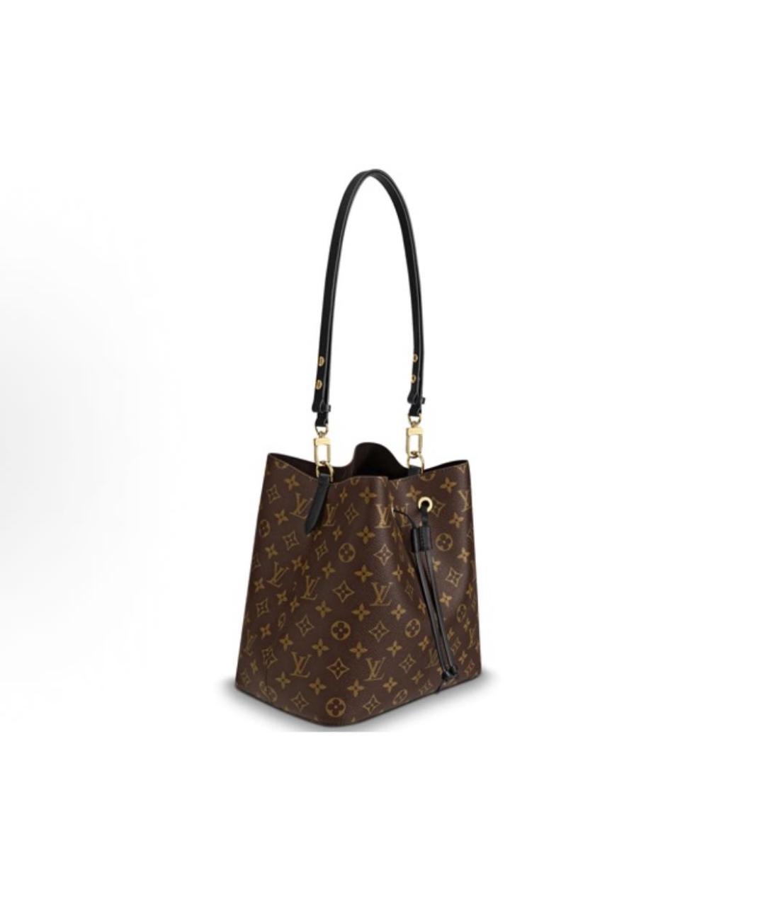 LOUIS VUITTON Коричневая кожаная сумка тоут, фото 3