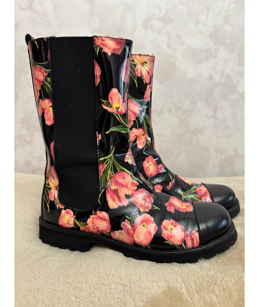 DOLCE & GABBANA KIDS Мульти кожаные сапоги, фото 5