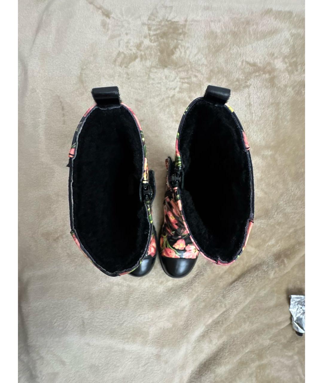 DOLCE & GABBANA KIDS Мульти кожаные сапоги, фото 3