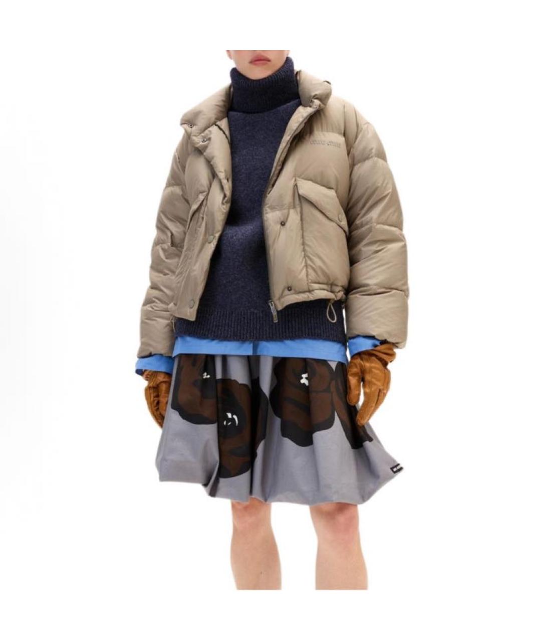 MIU MIU Бежевый пуховик, фото 2