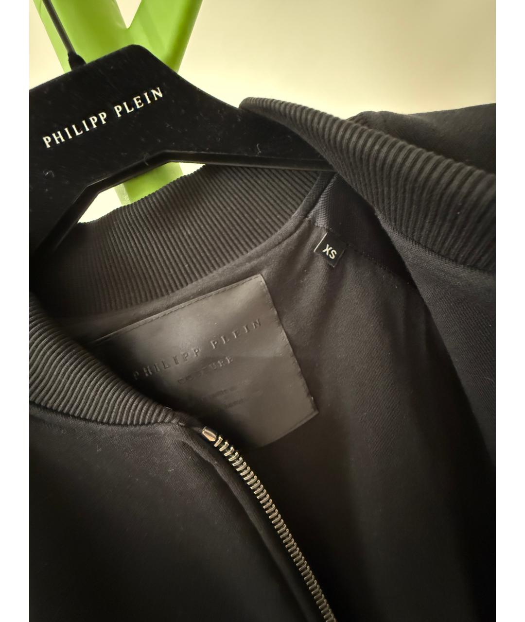 PHILIPP PLEIN Черная хлопковая куртка, фото 4