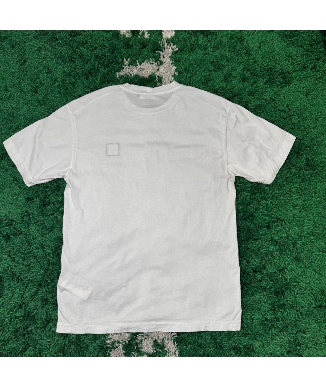 STONE ISLAND Белая хлопковая футболка, фото 4
