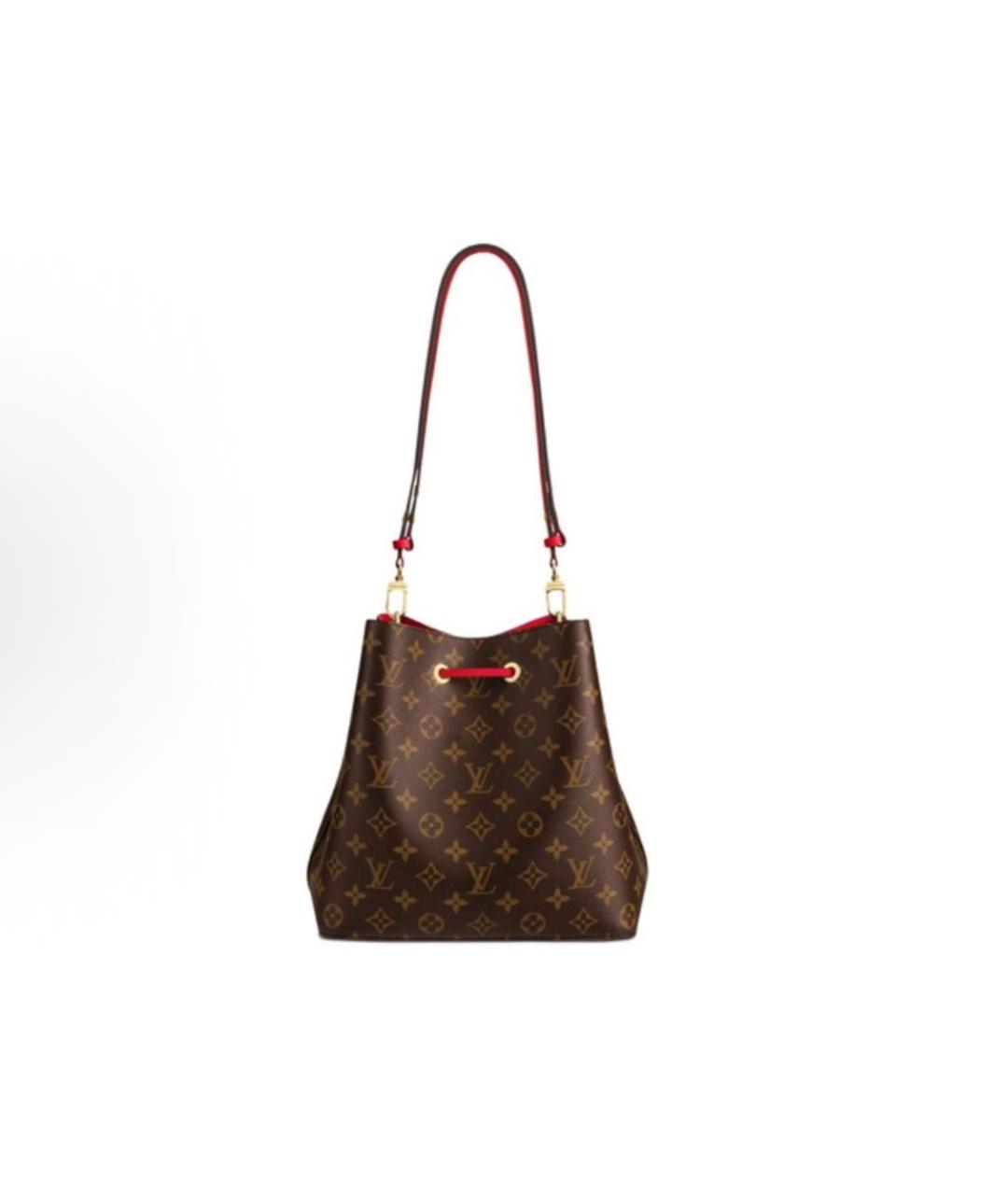 LOUIS VUITTON Коричневая кожаная сумка тоут, фото 3