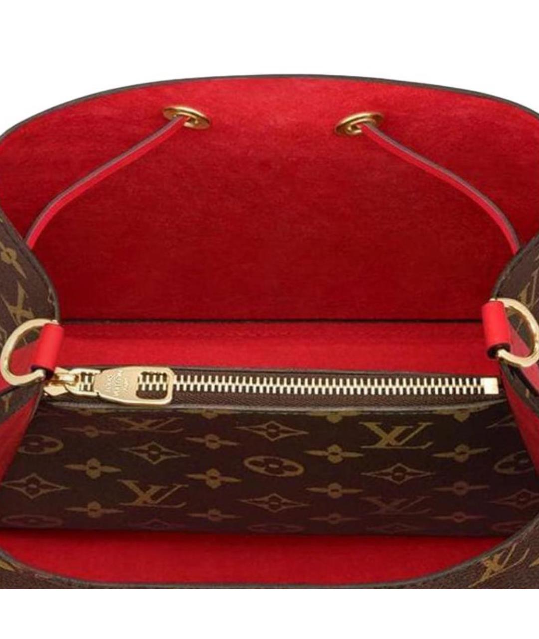 LOUIS VUITTON Коричневая кожаная сумка тоут, фото 4