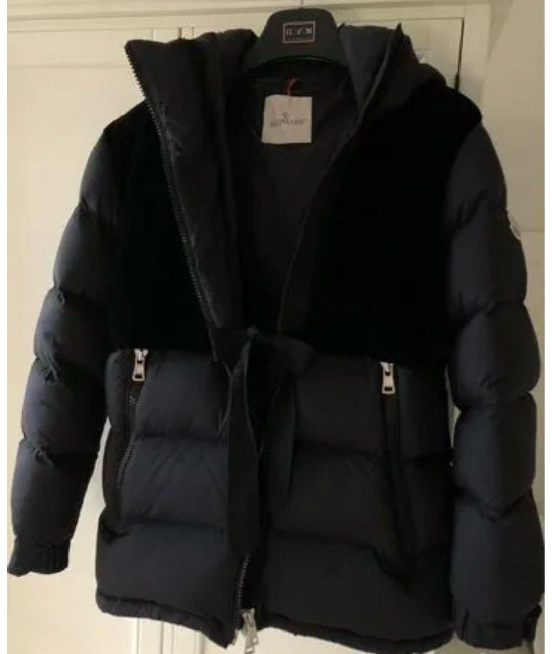 MONCLER Черный полиамидовый пуховик, фото 4