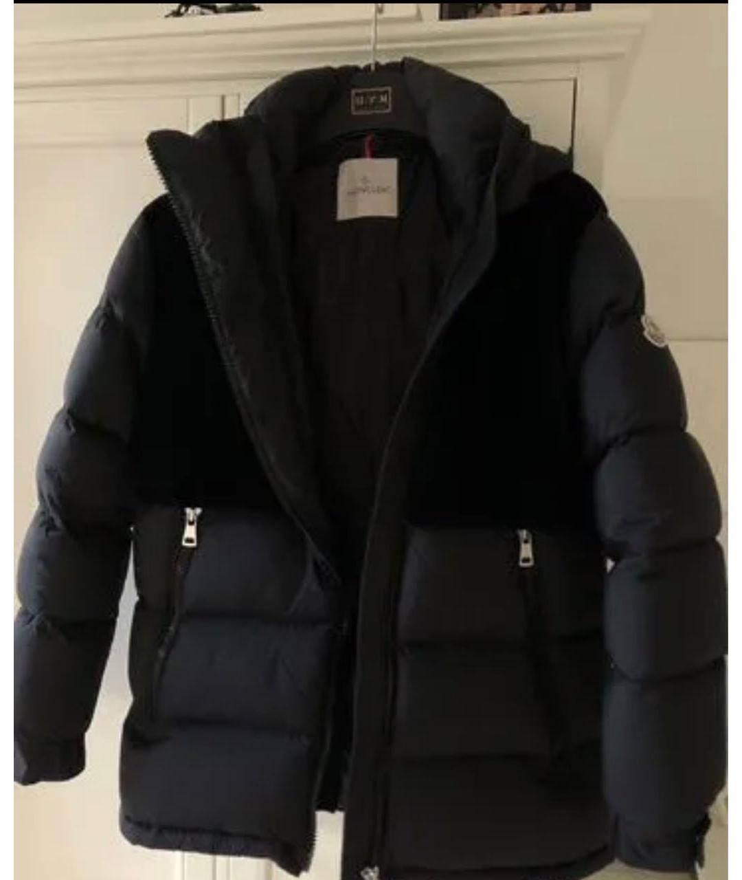MONCLER Черный полиамидовый пуховик, фото 8