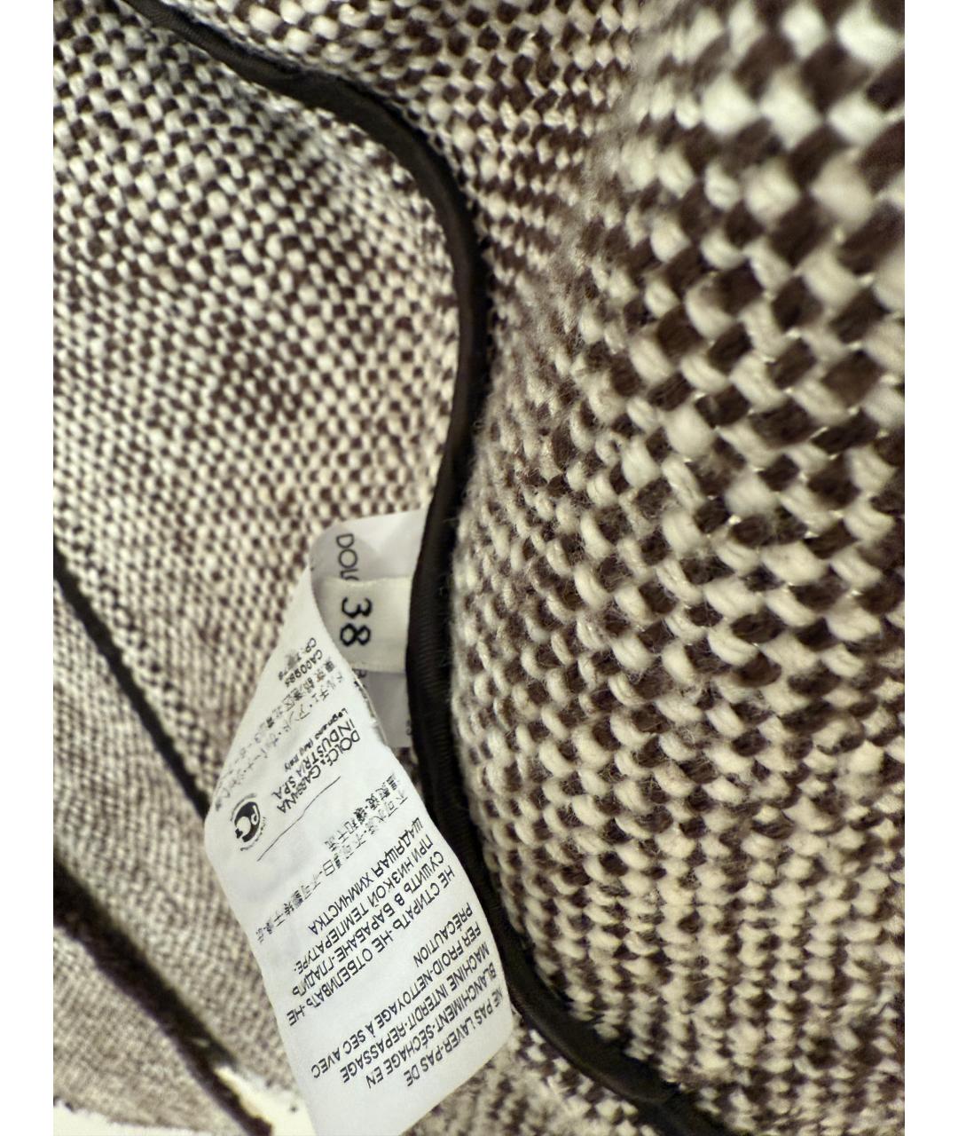 DOLCE&GABBANA Коричневый хлопковый жакет/пиджак, фото 4