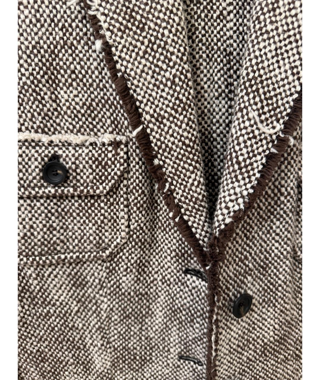 DOLCE&GABBANA Коричневый хлопковый жакет/пиджак, фото 5