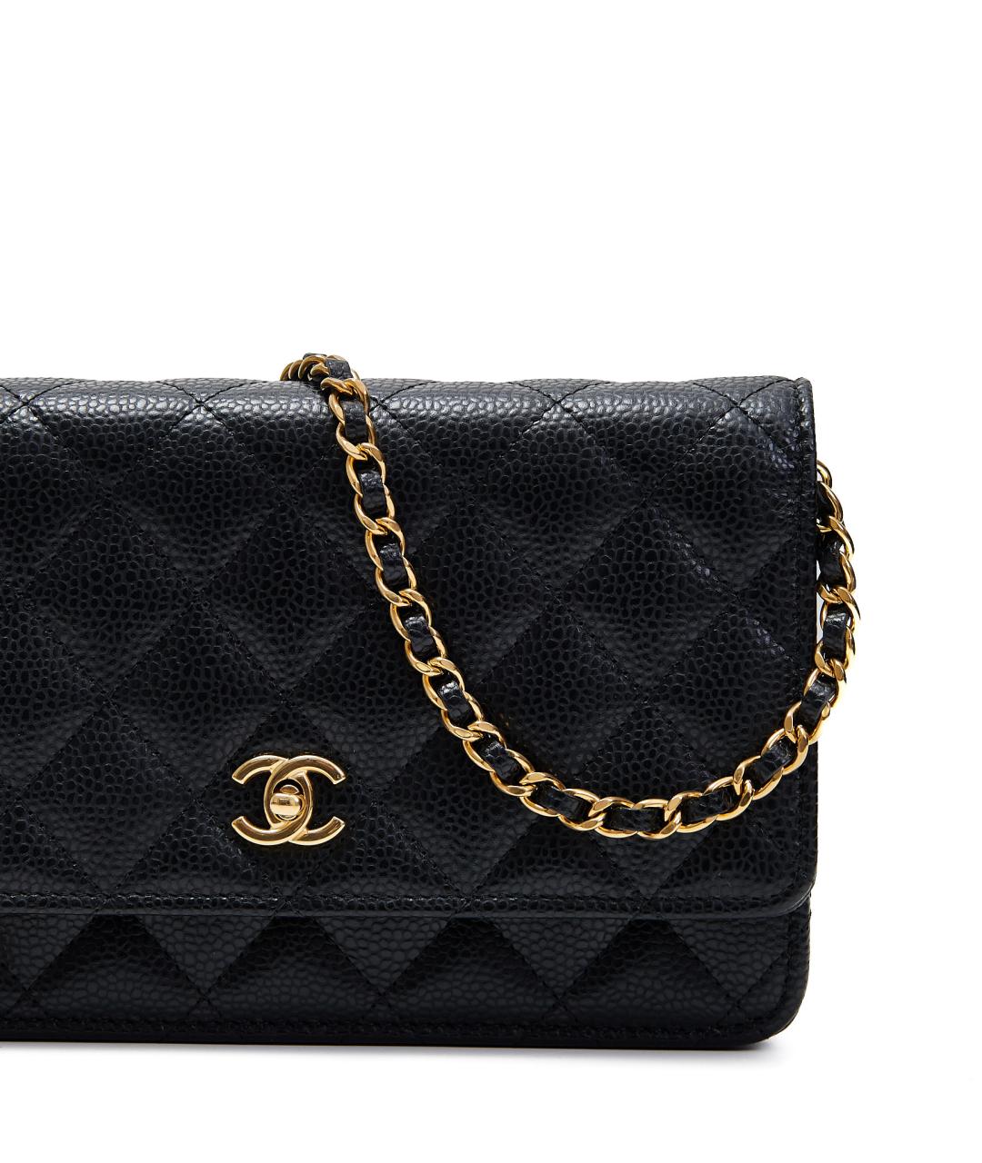 CHANEL Черная кожаная сумка через плечо, фото 4