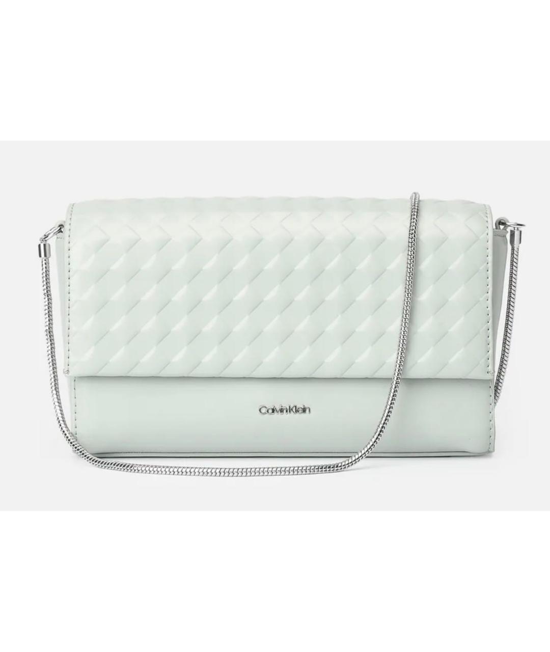 CALVIN KLEIN Бирюзовая сумка через плечо из искусственной кожи, фото 3