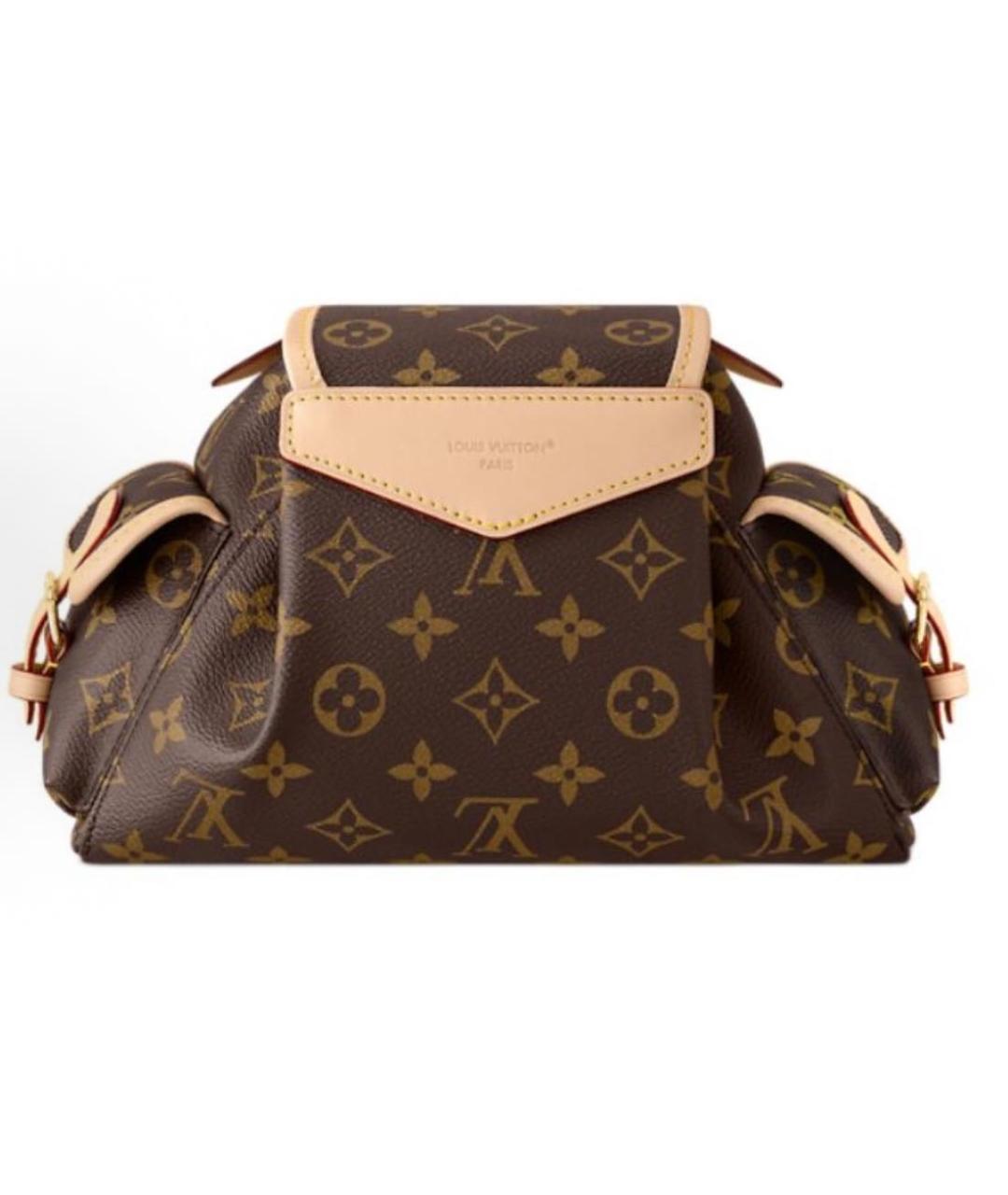 LOUIS VUITTON Коричневая кожаная сумка через плечо, фото 3
