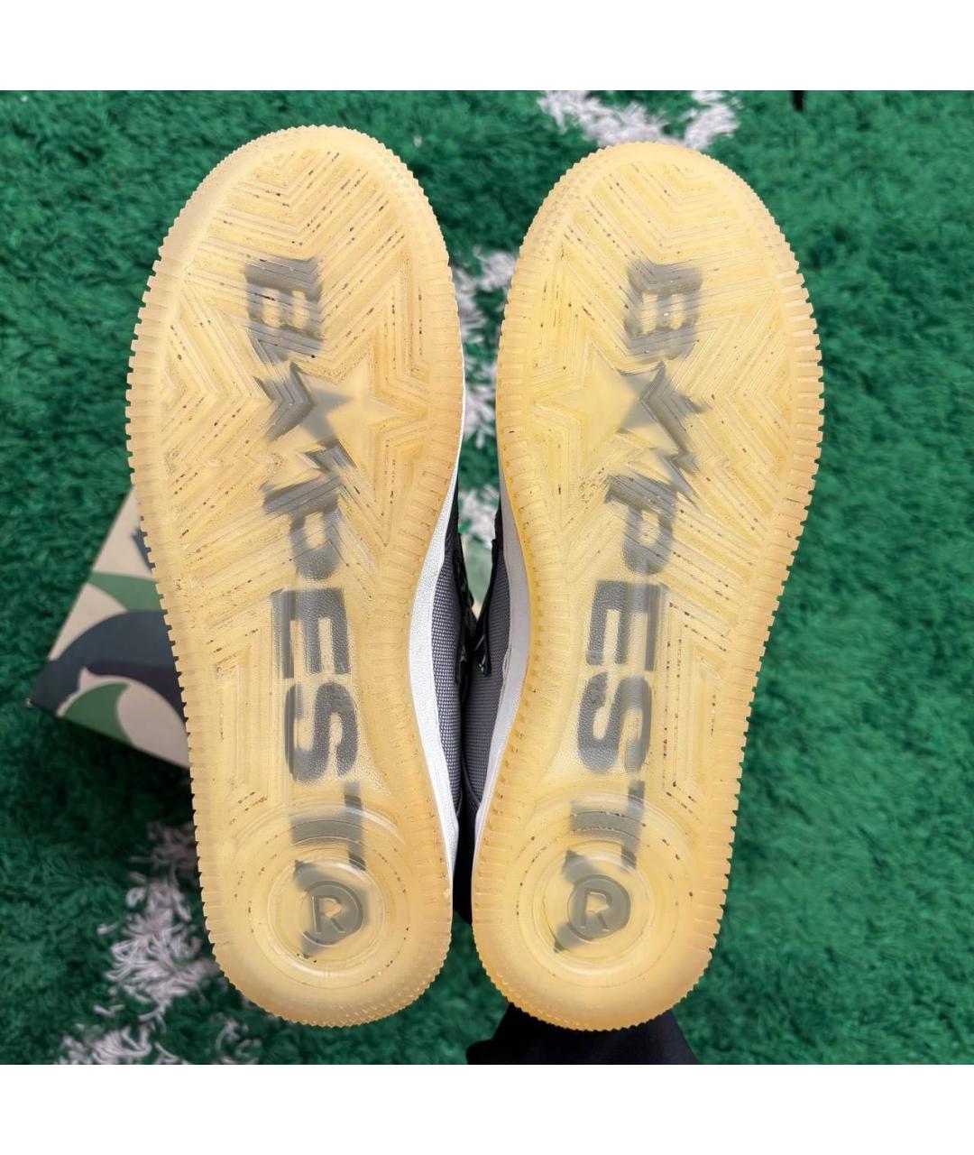 BAPE Антрацитовые замшевые высокие ботинки, фото 4