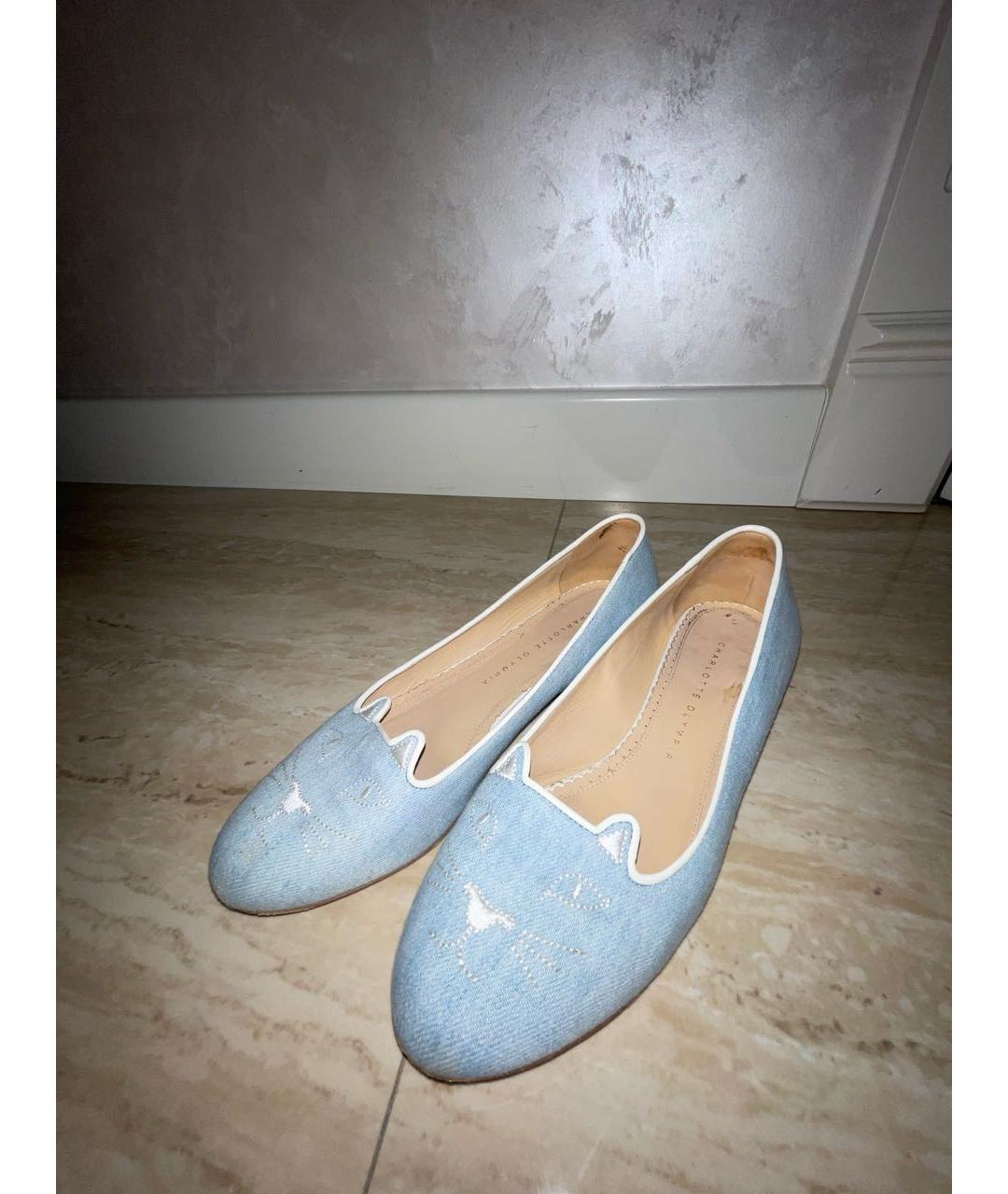 CHARLOTTE OLYMPIA Голубые лоферы, фото 3