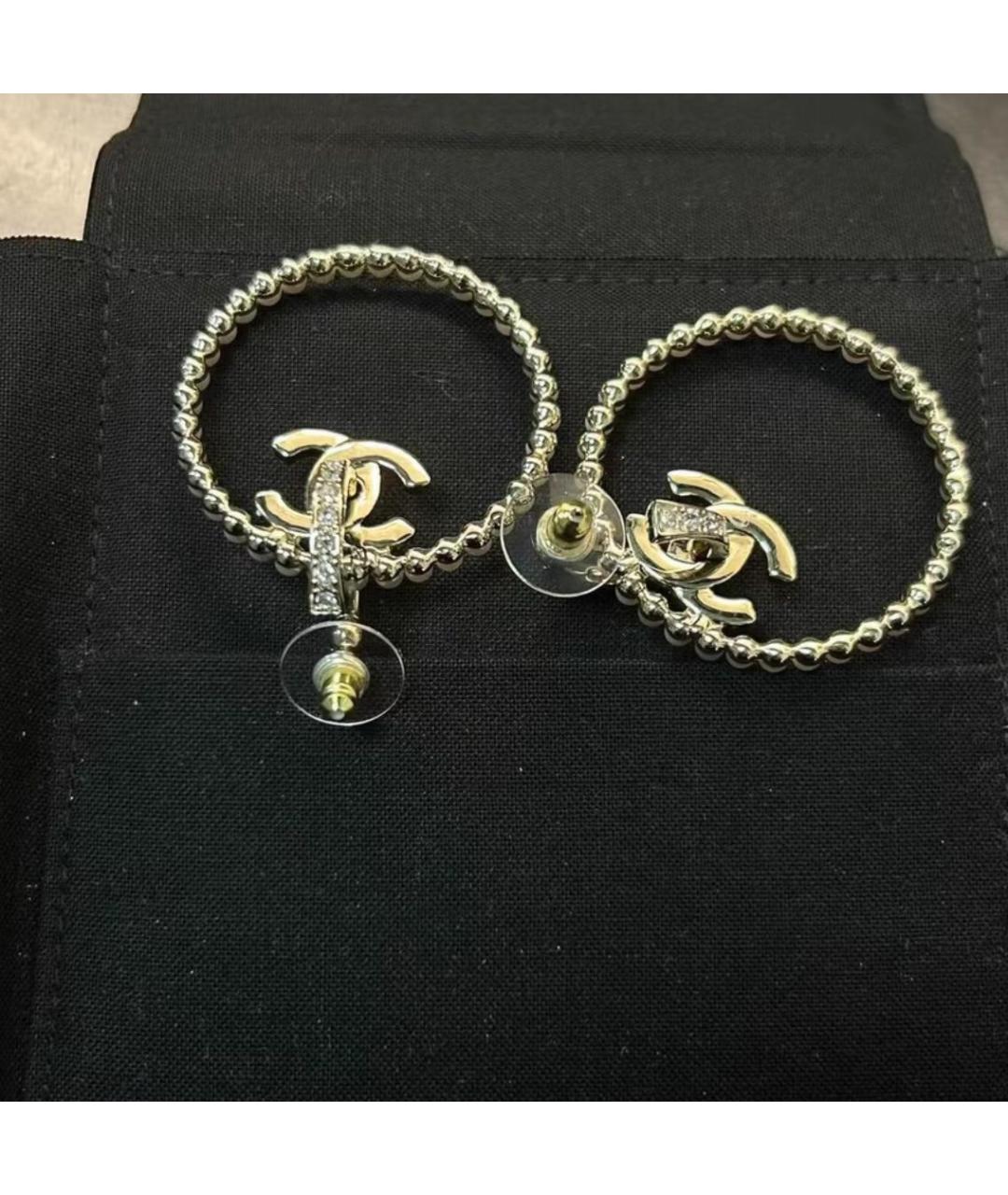 CHANEL Белые серьги, фото 3