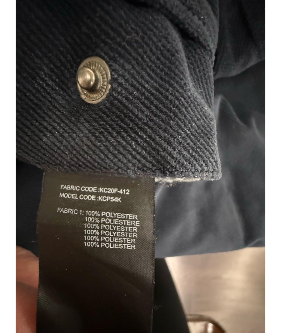 ARMANI COLLEZIONI Темно-синие полиэстеровые повседневные брюки, фото 6