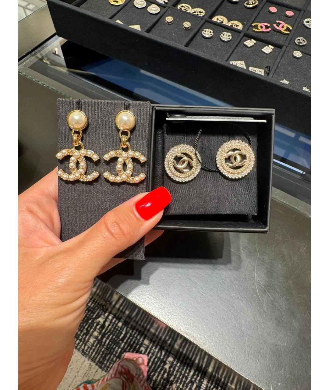 CHANEL Золотые серьги, фото 3