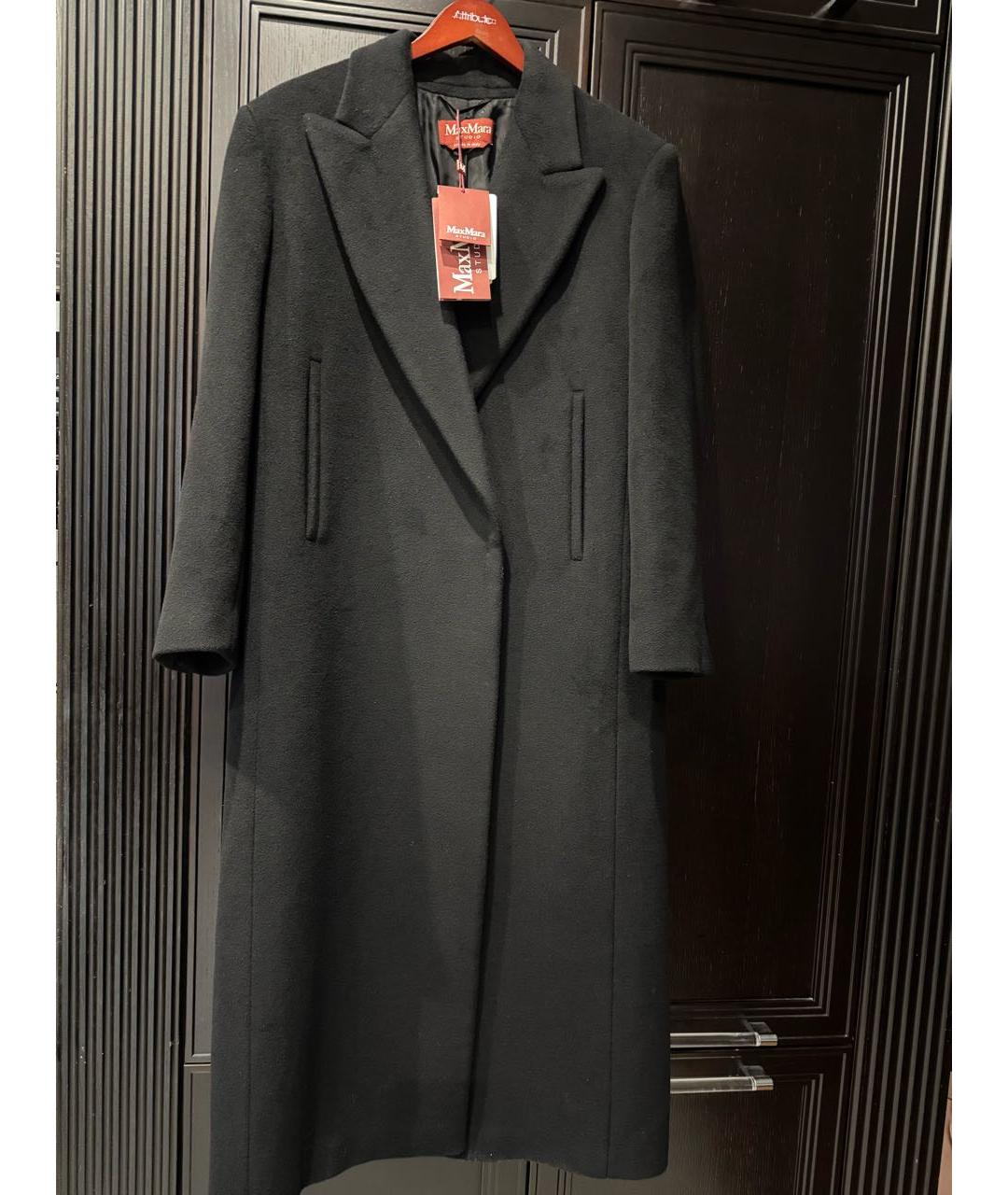 MAX MARA STUDIO Черное шерстяное пальто, фото 7
