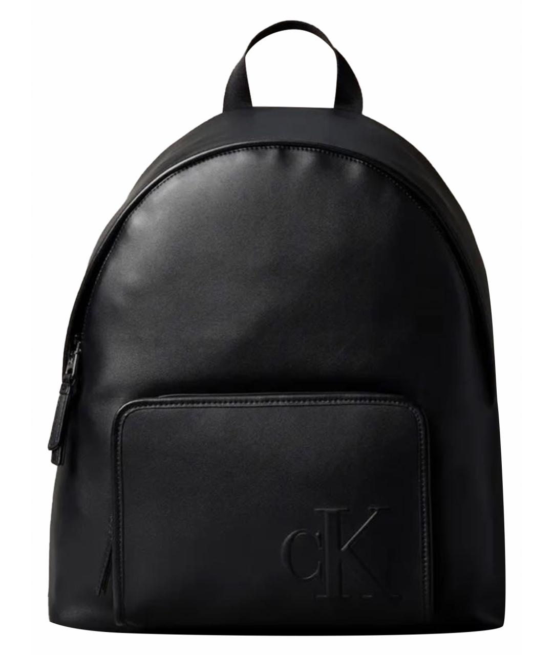 CALVIN KLEIN Черный рюкзак из искусственной кожи, фото 1