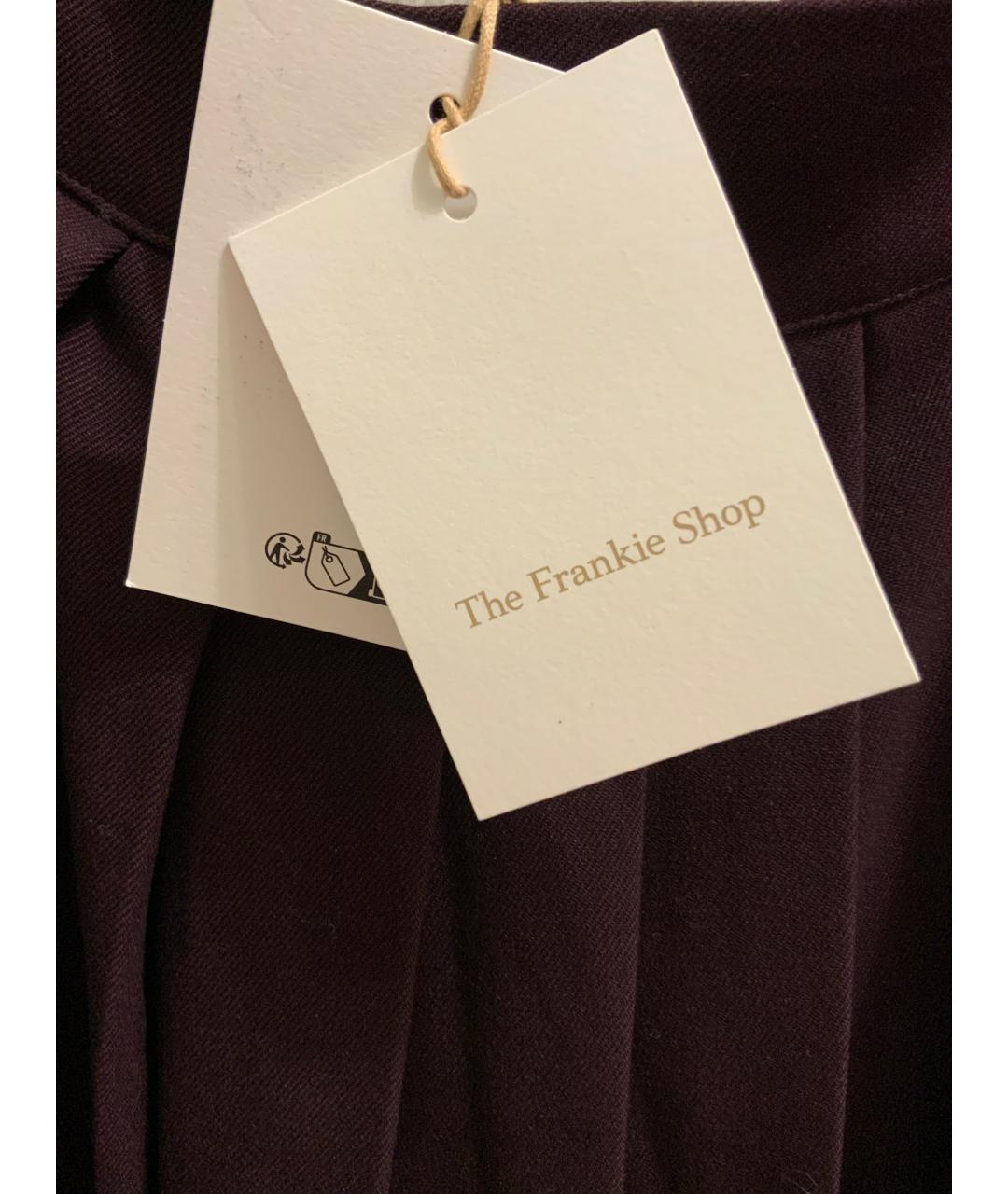 THE FRANKIE SHOP Бордовая полиэстеровая юбка макси, фото 8