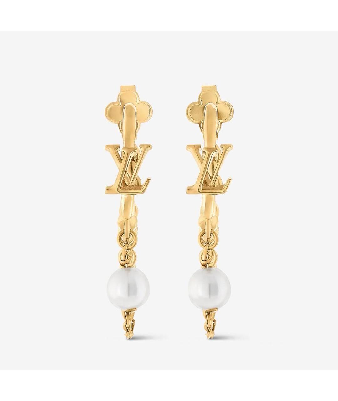LOUIS VUITTON Золотые серьги, фото 2