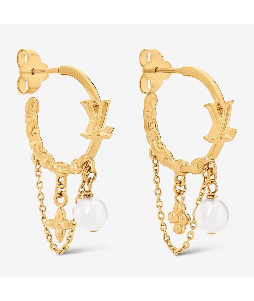 LOUIS VUITTON Золотые серьги, фото 6