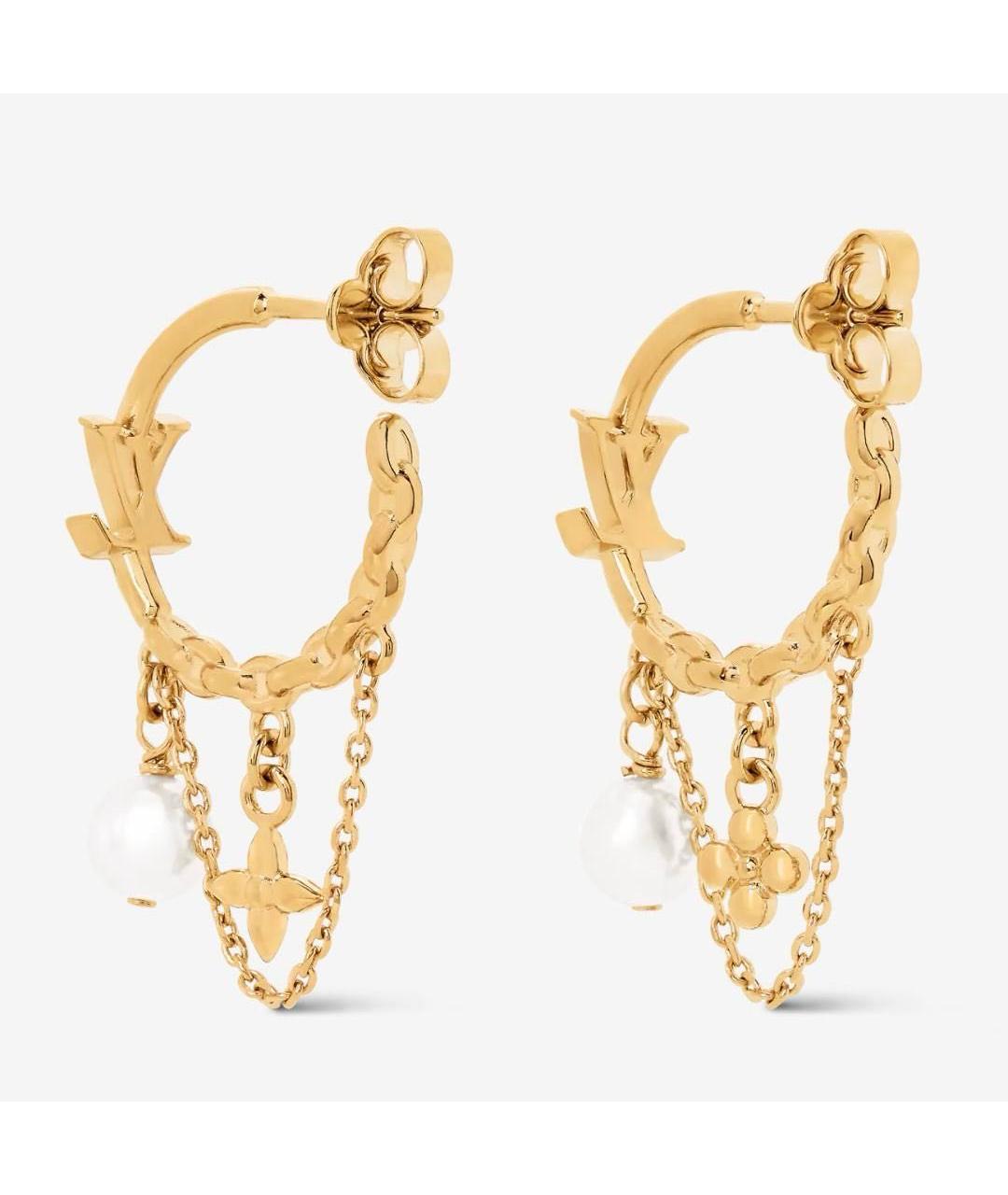 LOUIS VUITTON Золотые серьги, фото 3