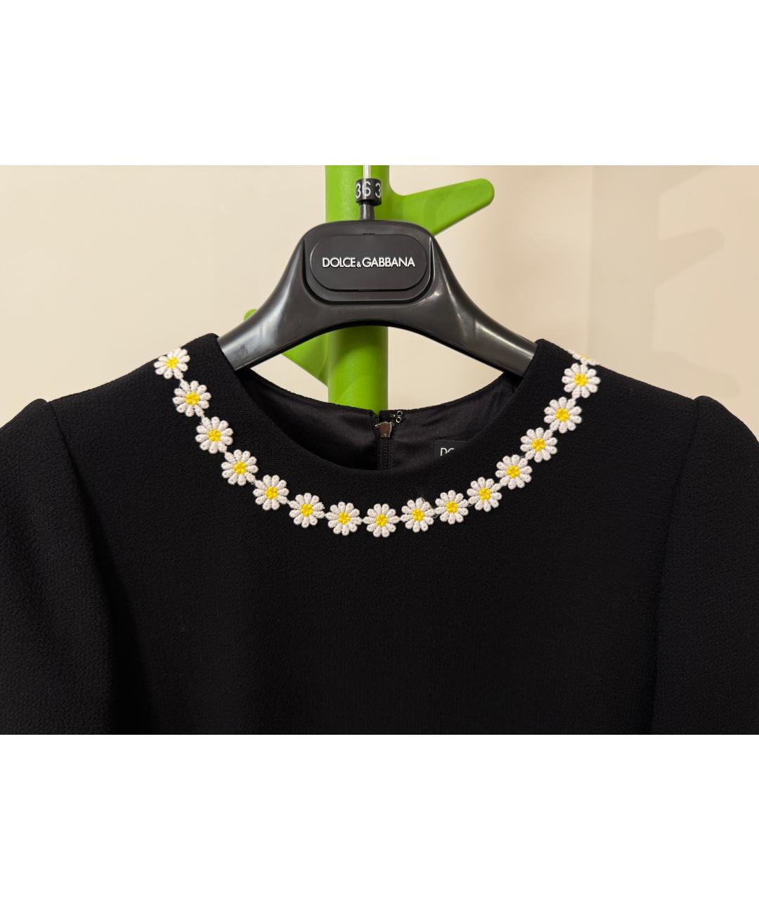DOLCE&GABBANA Черное шерстяное платье, фото 3