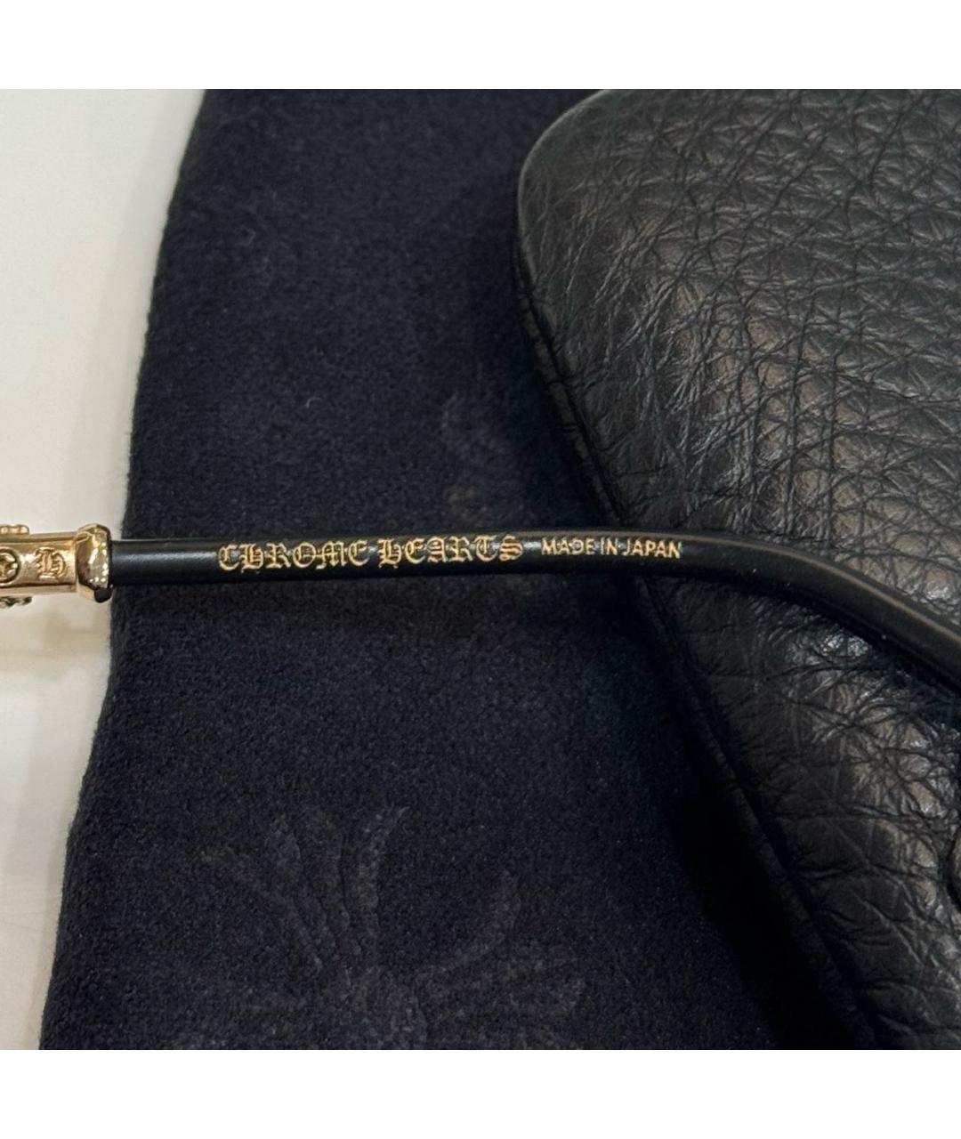 CHROME HEARTS Золотые металлические солнцезащитные очки, фото 4
