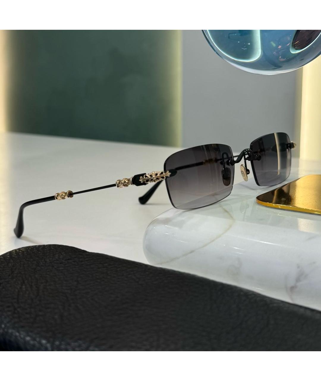 CHROME HEARTS Золотые металлические солнцезащитные очки, фото 7
