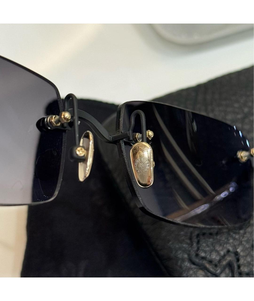 CHROME HEARTS Золотые металлические солнцезащитные очки, фото 5
