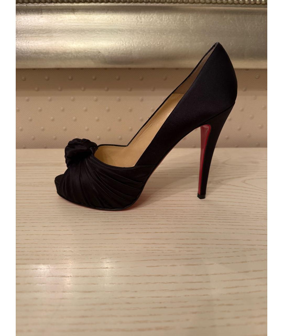 CHRISTIAN LOUBOUTIN Черные текстильные туфли, фото 9
