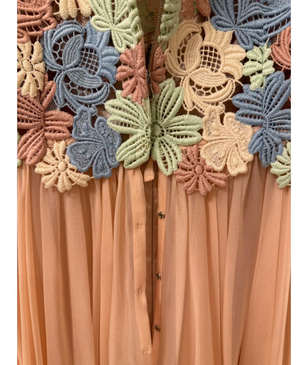 DOLCE&GABBANA Розовое шелковое вечернее платье, фото 4