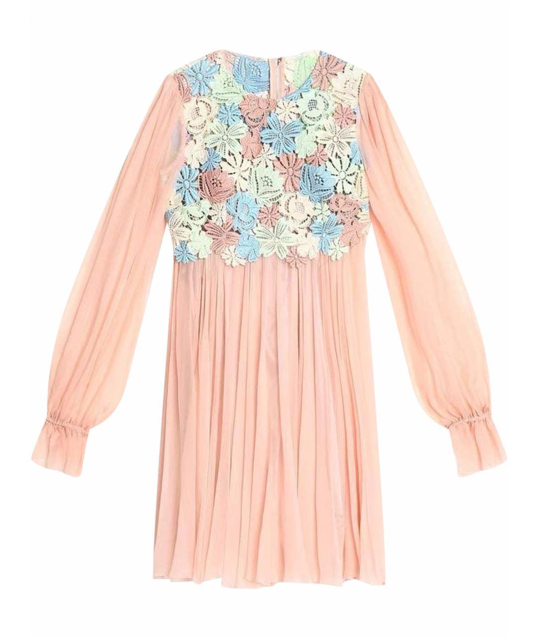 DOLCE&GABBANA Розовое шелковое вечернее платье, фото 1