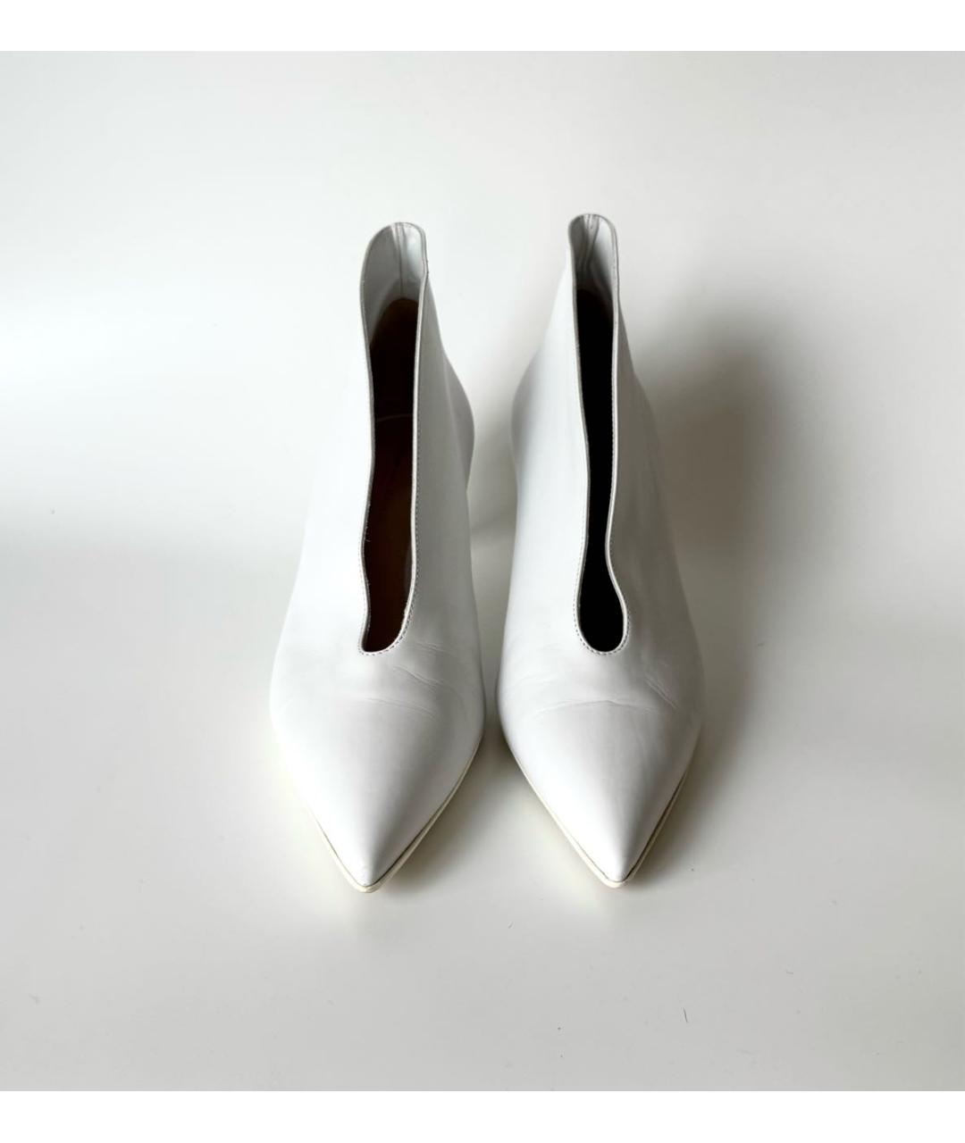 GIANVITO ROSSI Белые кожаные ботильоны, фото 2