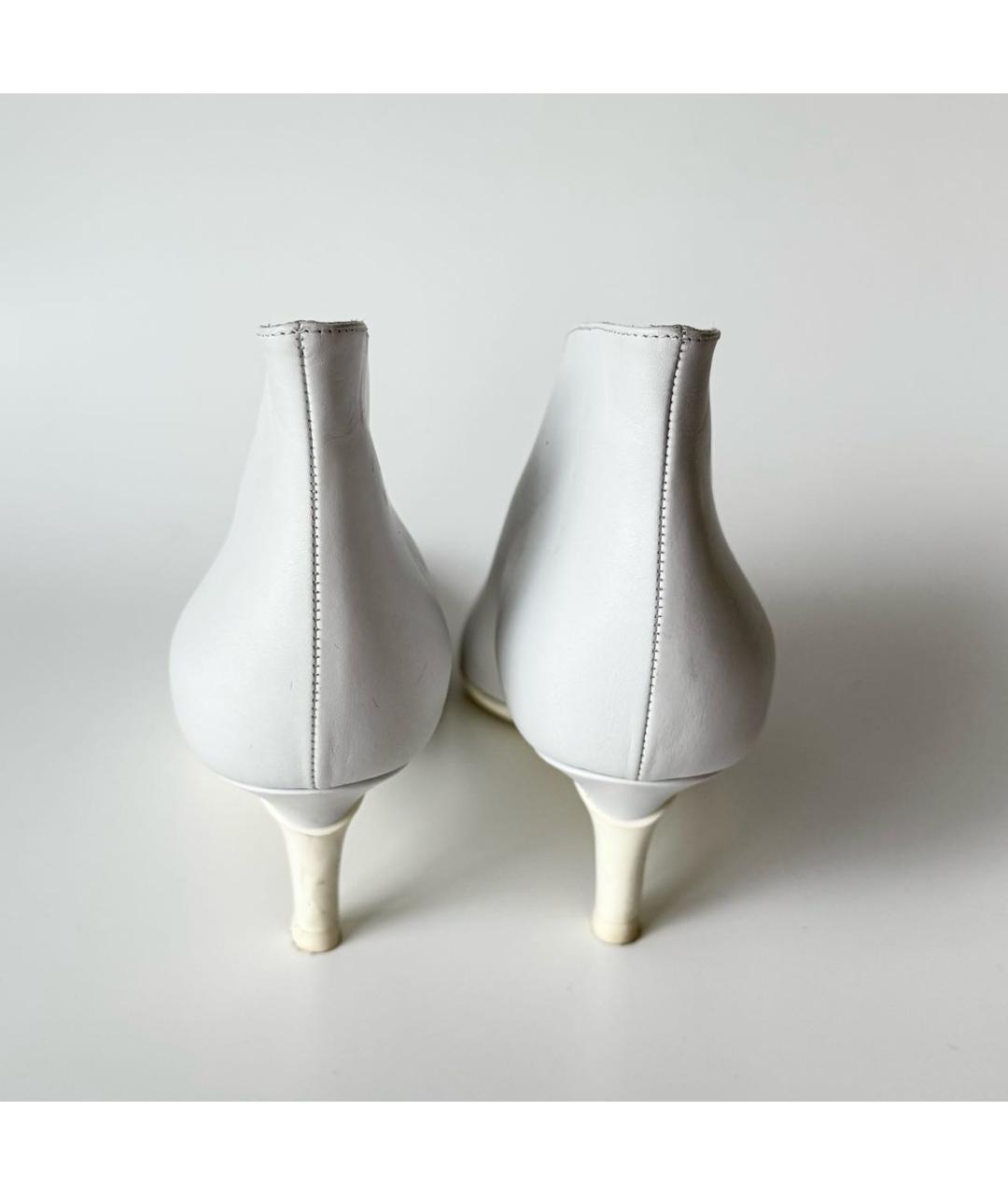 GIANVITO ROSSI Белые кожаные ботильоны, фото 4