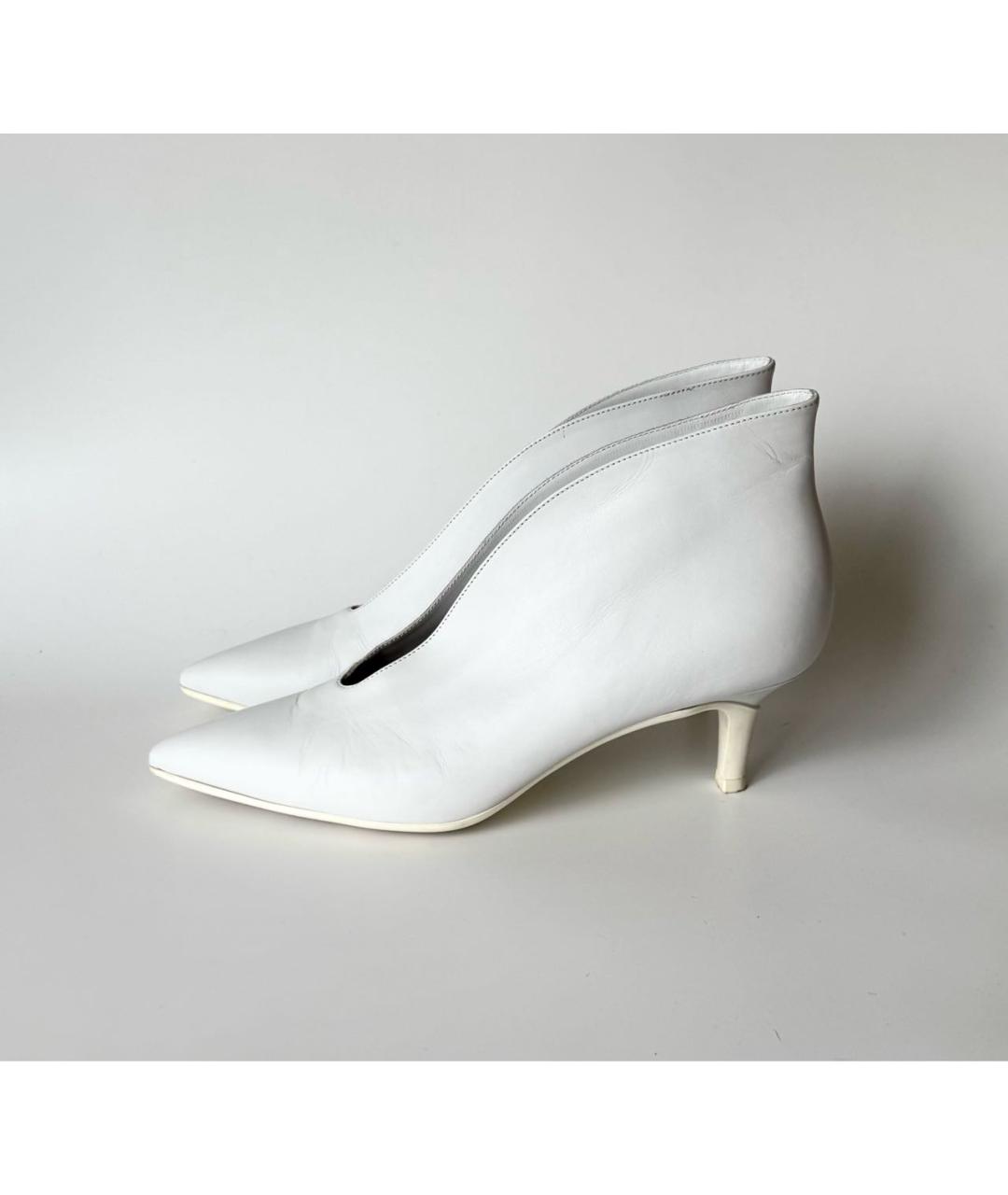 GIANVITO ROSSI Белые кожаные ботильоны, фото 9