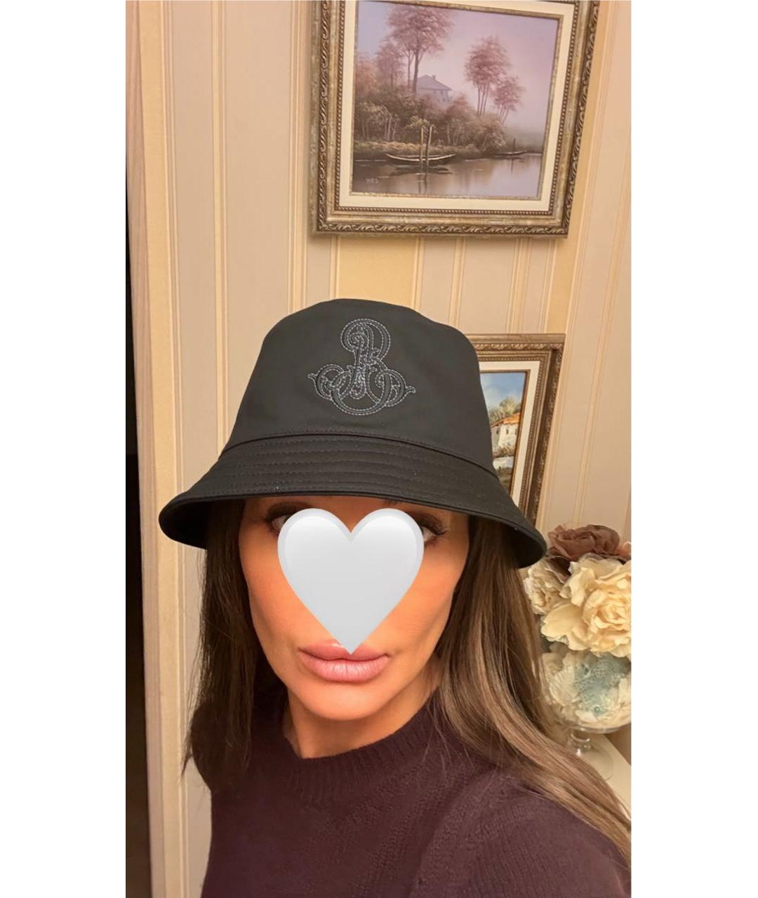 HERMES Черная хлопковая панама, фото 7