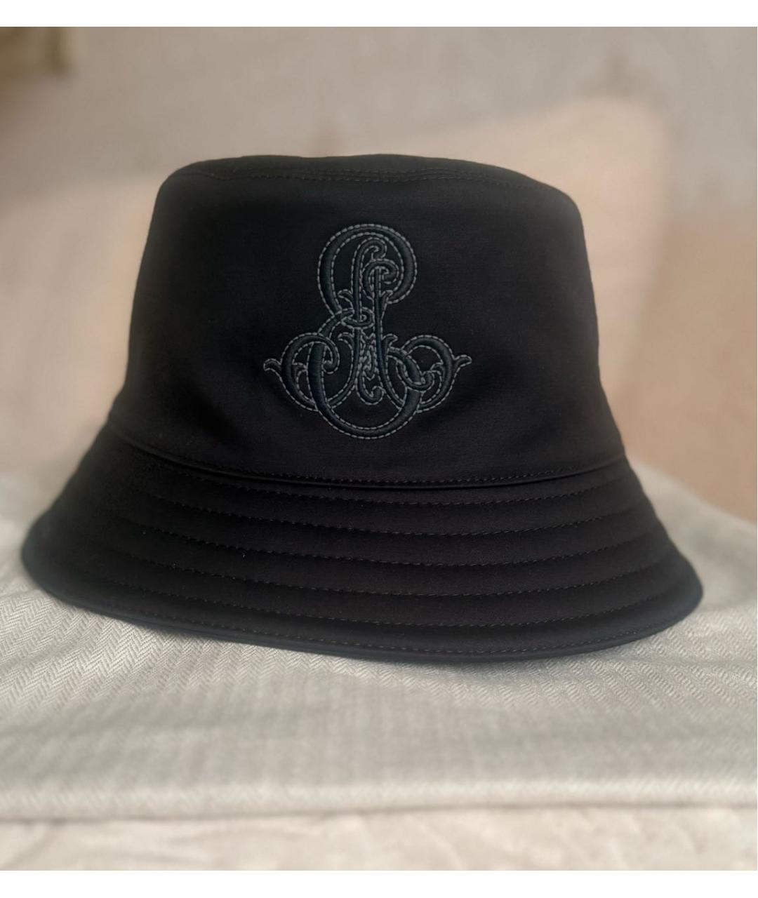 HERMES Черная хлопковая панама, фото 8