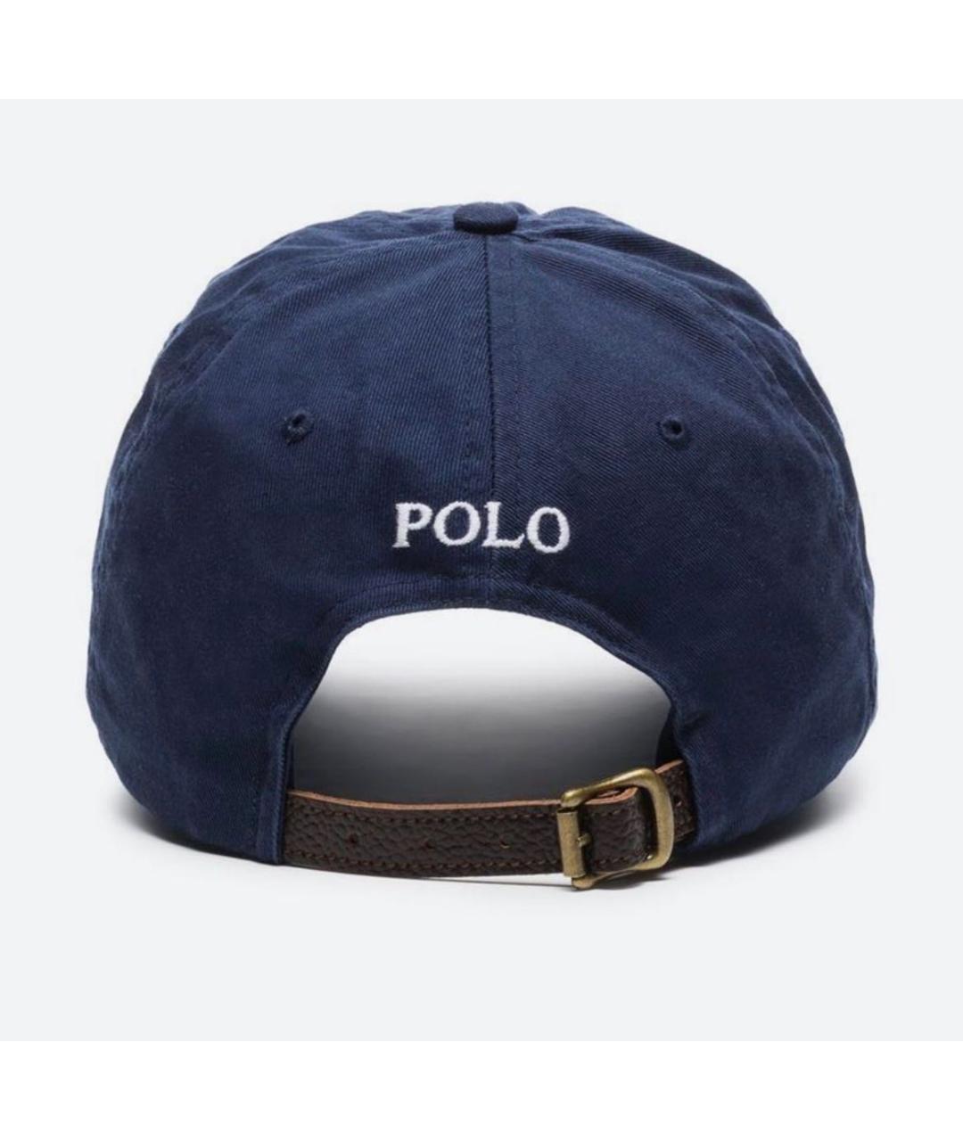 POLO RALPH LAUREN Темно-синяя хлопковая кепка/бейсболка, фото 2