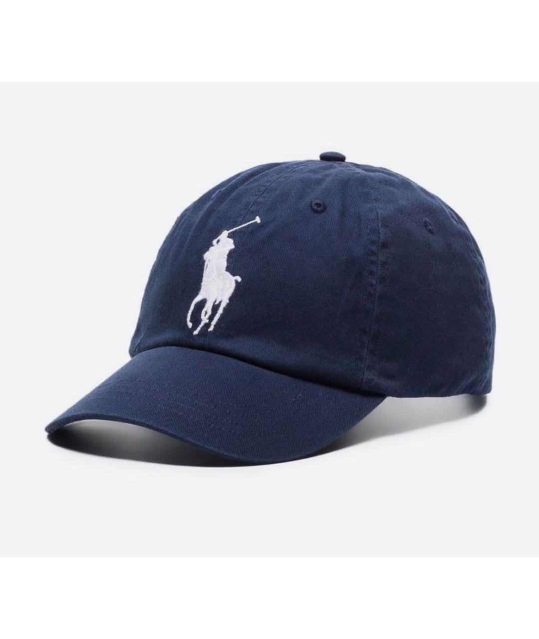 POLO RALPH LAUREN Темно-синяя хлопковая кепка/бейсболка, фото 3