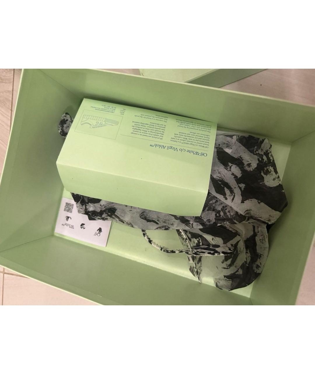 OFF-WHITE Белые текстильные низкие кроссовки / кеды, фото 6