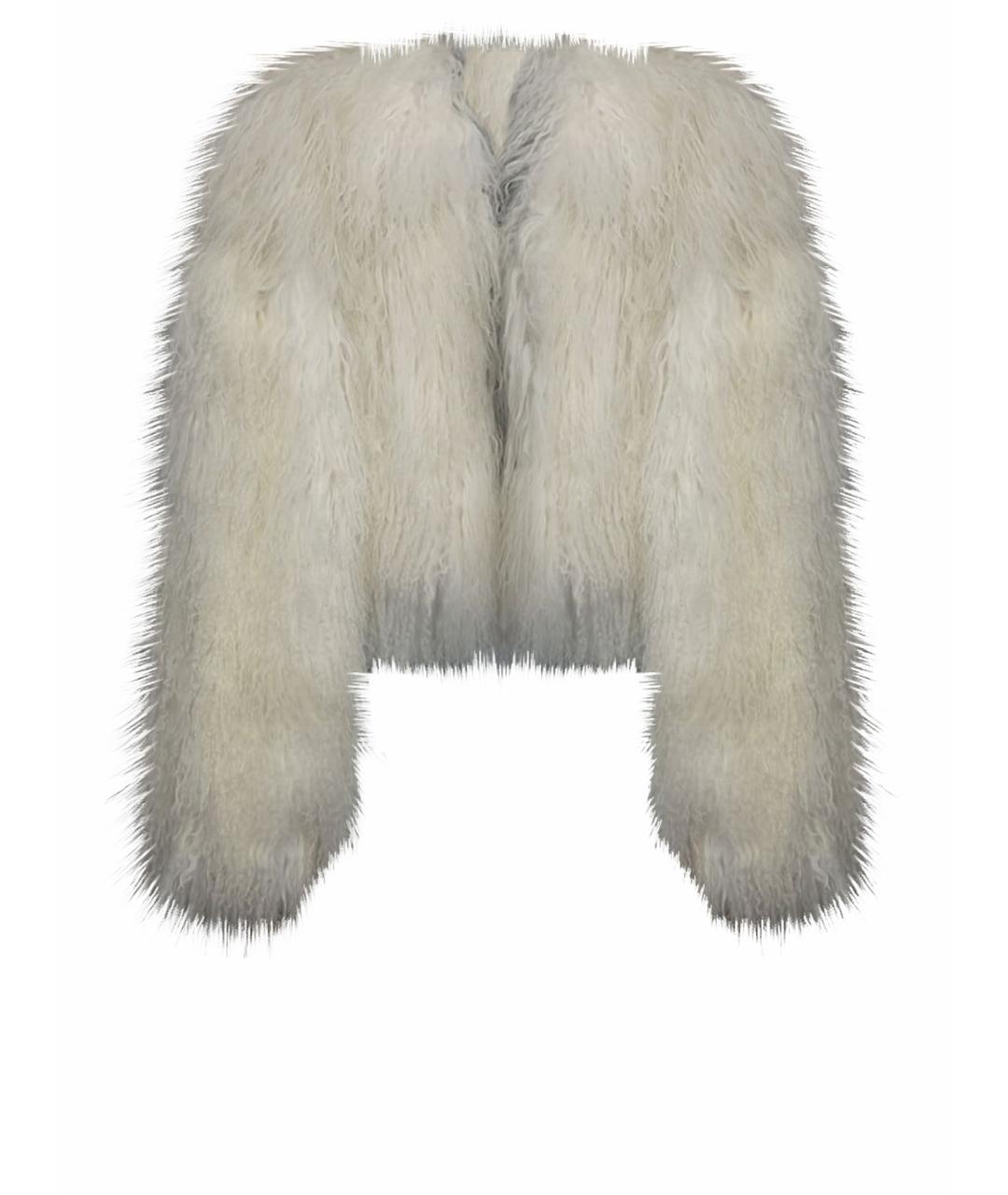 Jacob Lee Белая меховая шуба, фото 1