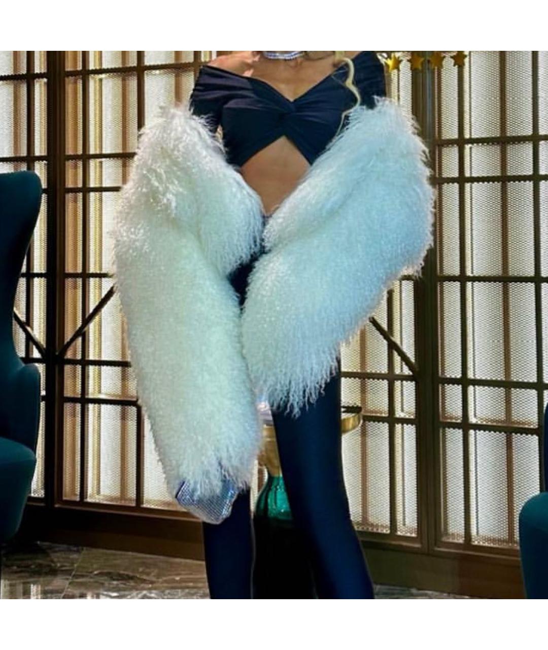 Jacob Lee Белая меховая шуба, фото 2