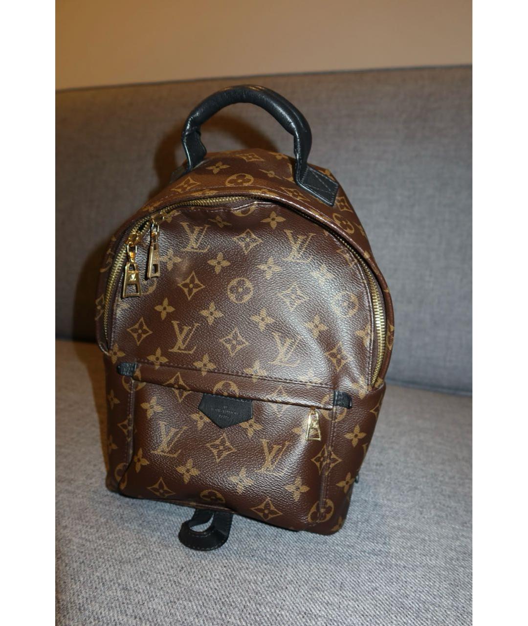 LOUIS VUITTON Коричневый кожаный рюкзак, фото 2