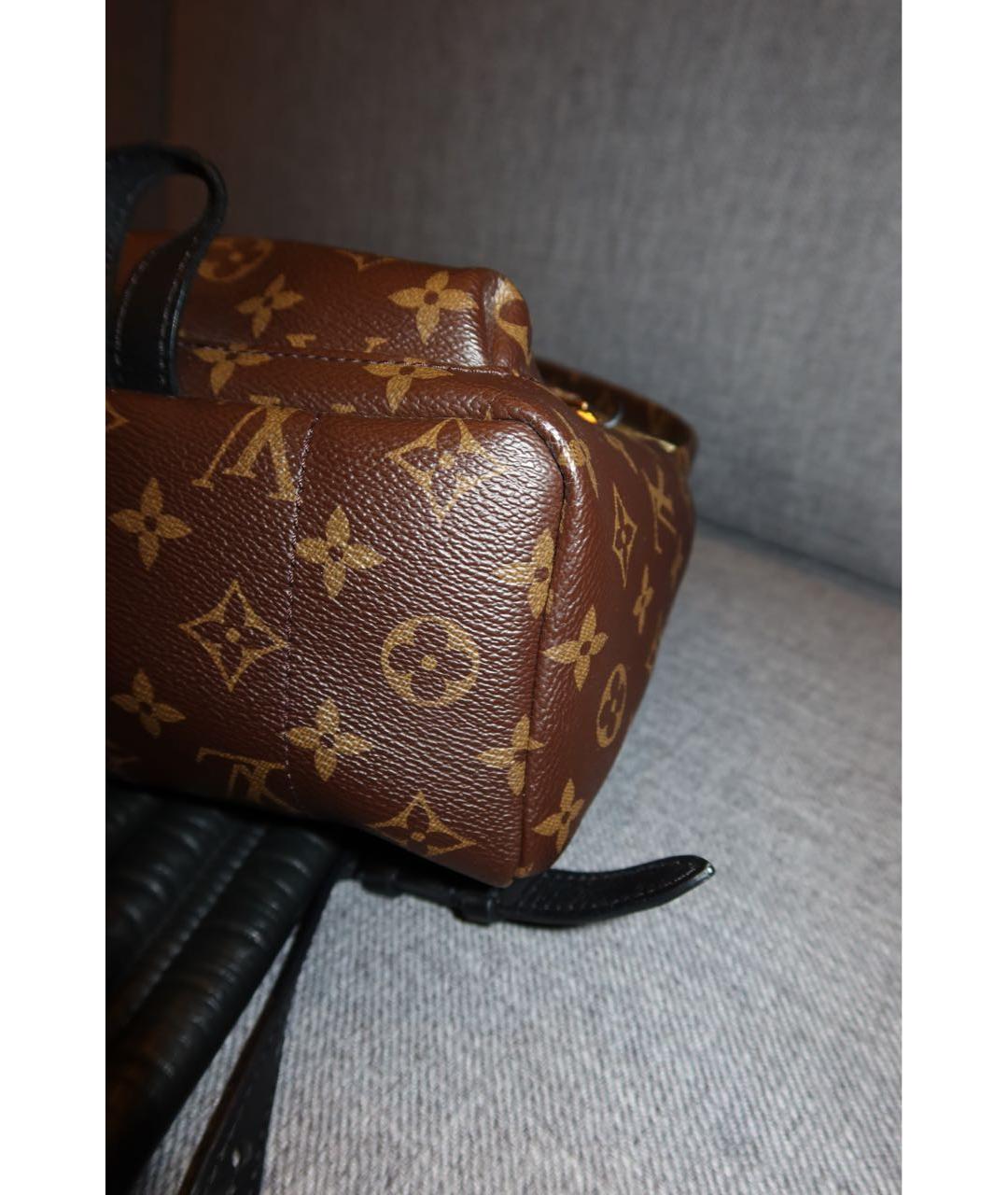 LOUIS VUITTON Коричневый кожаный рюкзак, фото 8