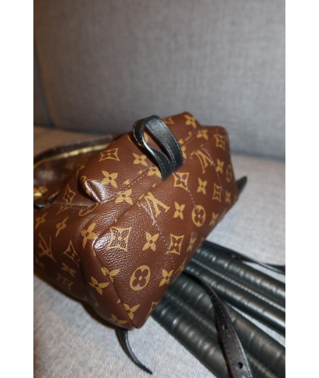 LOUIS VUITTON Коричневый кожаный рюкзак, фото 4