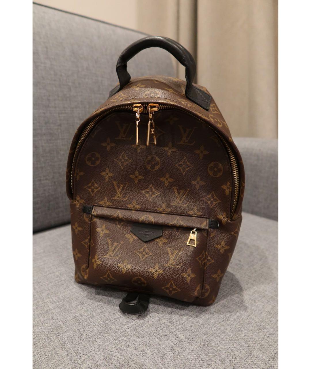 LOUIS VUITTON Коричневый кожаный рюкзак, фото 9