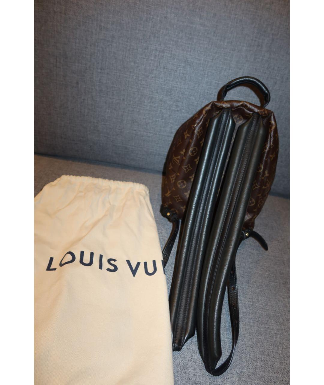 LOUIS VUITTON Коричневый кожаный рюкзак, фото 3