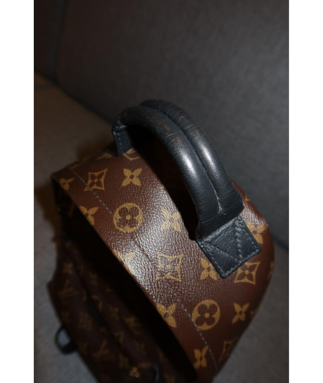 LOUIS VUITTON Коричневый кожаный рюкзак, фото 7