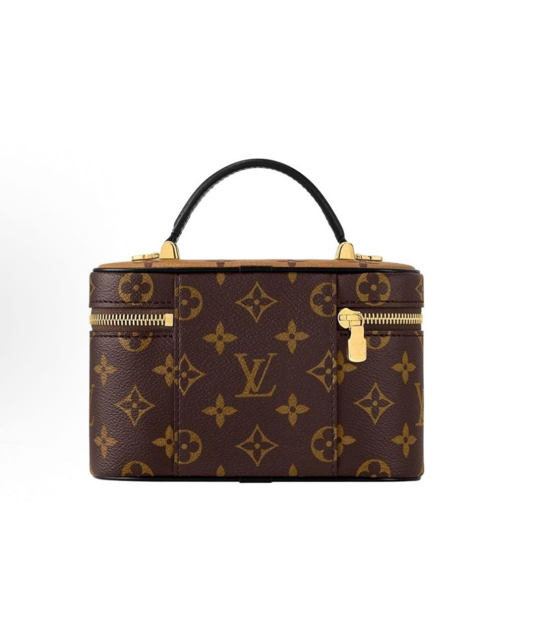 LOUIS VUITTON Коричневая кожаная сумка через плечо, фото 3